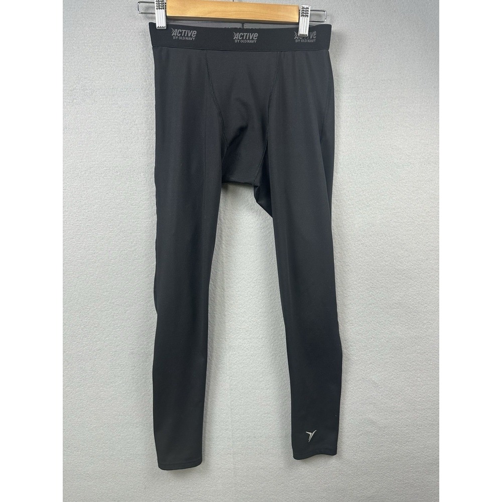 Old Navy Active Mens Compression Leggings Black Athletic Training Small